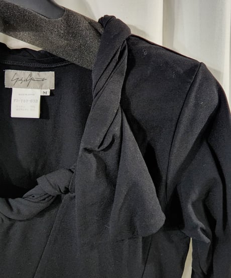 1998ss yohji yamamoto femme 黒デザインカットソー  (FJ-T40-653)