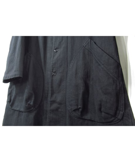16aw yohji yamamoto pour homme コットン ポケットデザイン ロングブラウス（HR-B41-038）