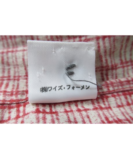 80’s Y’s for men yohji yamamoto vintage フライフロントデザイン チェックプリントブラウス（MBL-1）