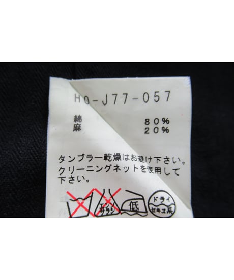 16ss yohji yamamoto pour homme 綿 麻 燕尾デザインジャケット（HO-J77-057）