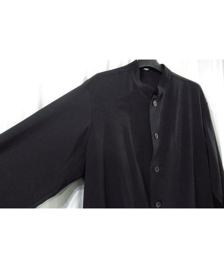 20ss yohji yamamoto pour homme シグネチャーペイント スタンドカラーロングドレス（HN-D26-500）