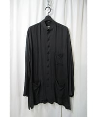 20ss yohji yamamoto pour homme パチポケットデザイン スタンドカラーブラウス（HN-B44-222）