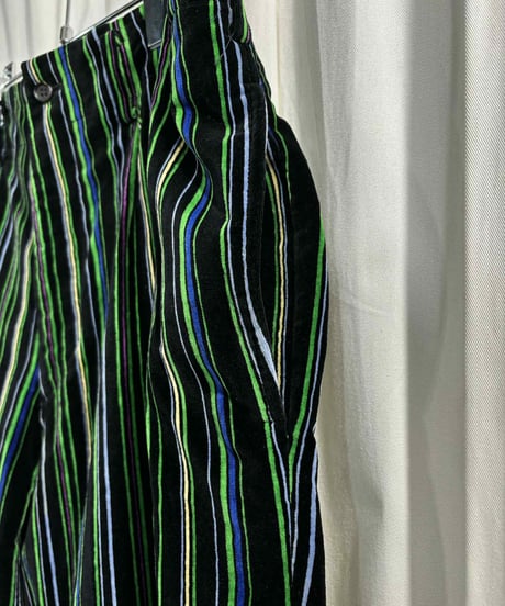 1993AW yohji yamamoto pour homme vintage べっちんストライプワイドパンツ（HP-P05-001）