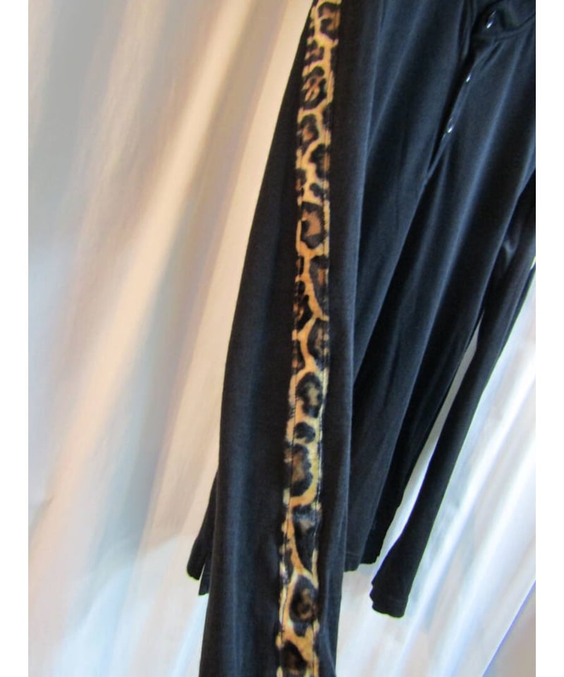 Y-3 yohji yamamoto レオパード切替 ヘンリーネックカットソー 3C-1 |