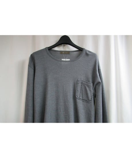 Y's for men yohji yamamoto グレー ステッチデザインカットソー MI-T21-141