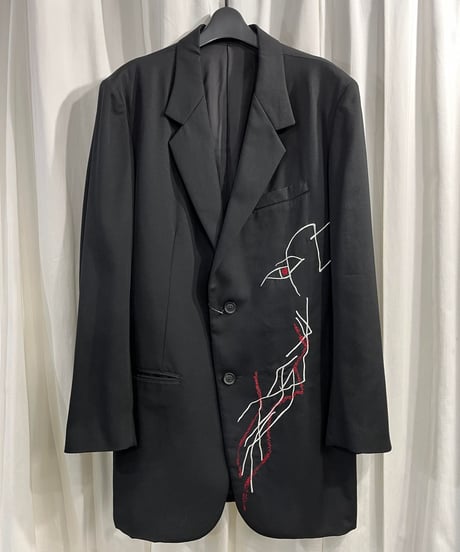 2022SS yohji yamamoto pour homme リエ刺繡ジャケット（HG-J54-108）