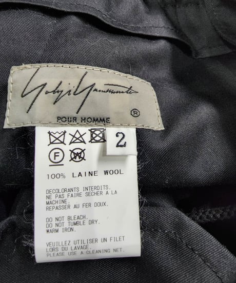 2017ss yohji yamamoto pour homme 黒 ミリタリーデザインパンツ (HD-P77-100)