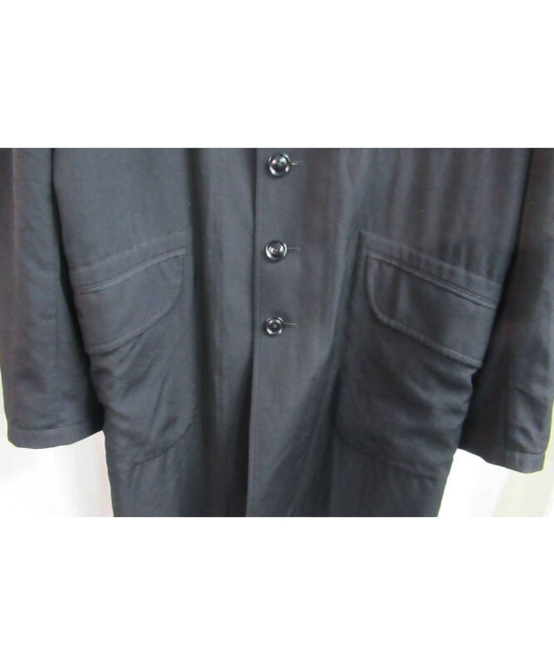2011ss yohji yamamoto pour homme 黒 デザインロングジャケット 2011ss yohji yamamoto pour homme 黒 デザインロングジャケット
