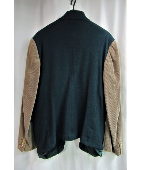 AD1994 COMME des GARCONS HOMME PLUS 縮絨 フロントジッパー 切替コーデュロイジャケット④ PJ-04004S