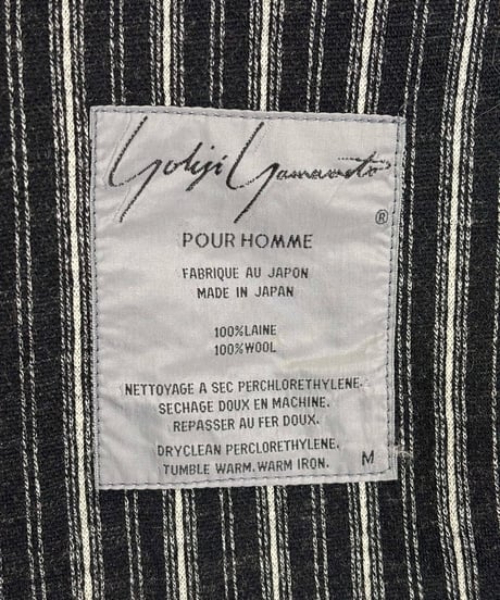 1980's yohji yamamoto pour homme vintage ストライプジャケット（H-J-134xxx）