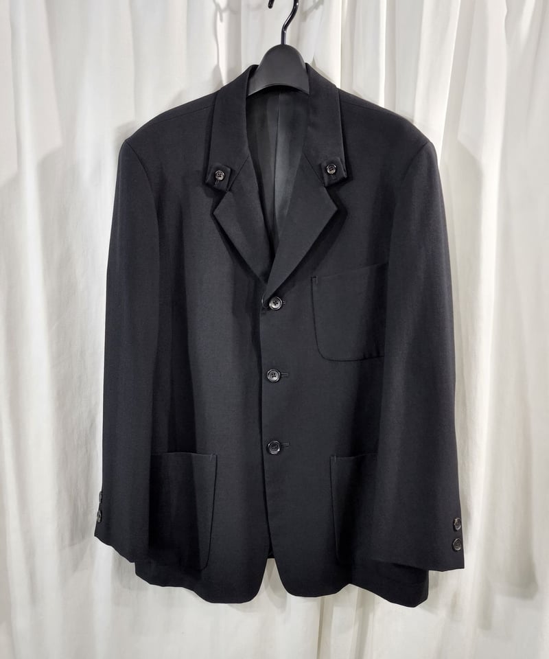 2018AW Y's for men yohji yamamoto 黒 3釦 デザインジャケッ
