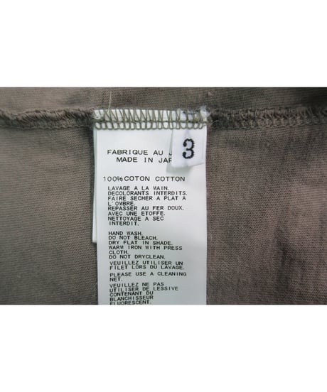 11ss yohji yamamoto pour homme カーキ ロゴ入りカットソー HO-T86-794