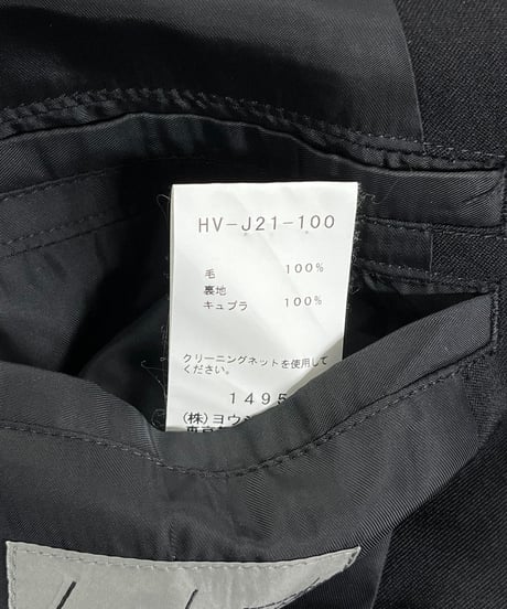 2018AW yohji yamamoto pour homme バックファスナージャケット（HV-J21-100）