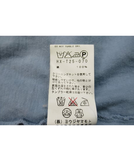 13ss yohji yamamoto pour homme ブルースリットBIGカットソー HX-T25-070