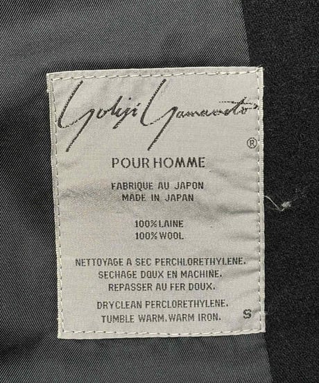 1980's yohji yamamoto pour homme vintage ウ－ルデザインジャケット（H-J-181xxx）