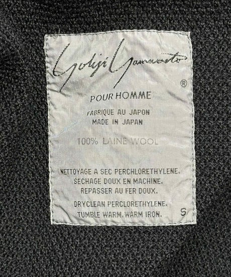 1980's yohji yamamoto pour homme vintage ウール4ボタンジャケット（H-J-188xxx）