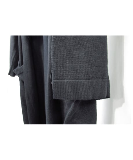 Y’s yohji yamamoto  ボタンレス パチポケットデザイン ロングカーディガン（YH-K61-084）