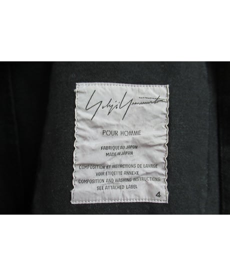 01ss yohji yamamoto pour homme 黒 ミリタリー シンプルブルゾン HX-Y64-067