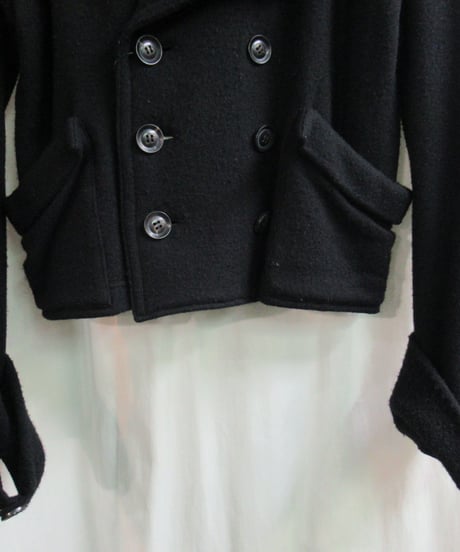 Y's yohji yamamoto 素材切り替えデザインショートPコート YP-T89-165