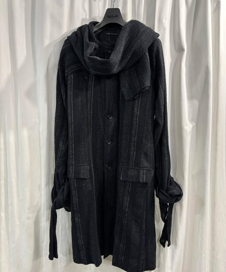 2024SS yohji yamamoto pour homme 取り外し可能ストールジャケット（HS-J15-010）