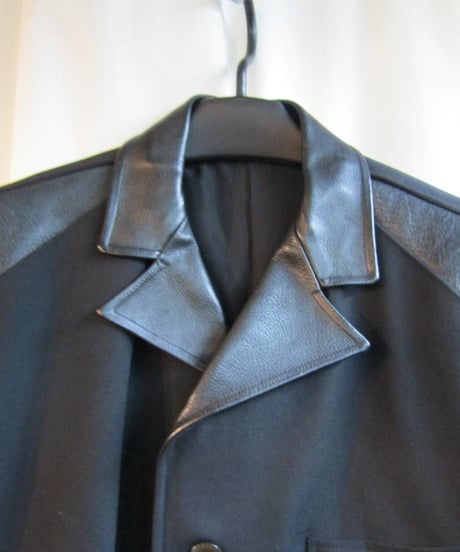 96aw yohji yamamoto pour homme vintage レザー切替デザインジャケット HG-J99-806