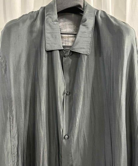 難あり 2018SS yohji yamamoto pour homme 内田すずめ シルクロングシャツ（HW-B39-408）