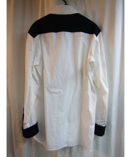 15aw yohji yamamoto pour homme ３枚襟デザインブラウス HY-B07-802