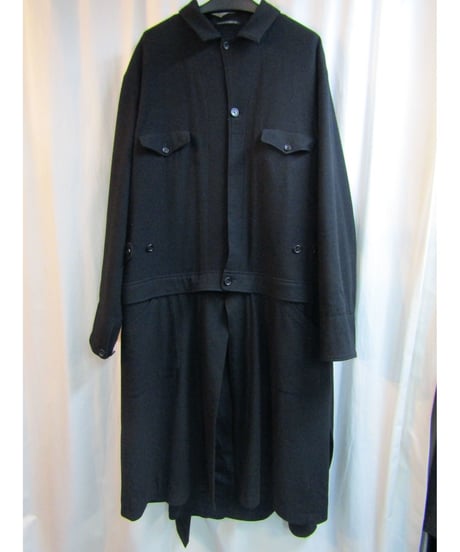 レア 1点物 17aw yohji yamamoto pour homme マント付2wayロングドレス HK-D19-124