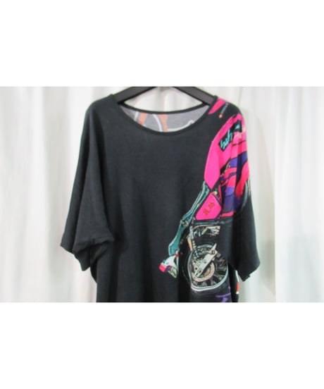 19ss B yohji yamamoto +noir プリントデザインカットソー NH-T86-981