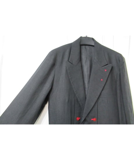 05ss yohji yamamoto pour homme 赤ボタン ステッチデザインセットアップ（HY-J60-801/HY-P61-801)