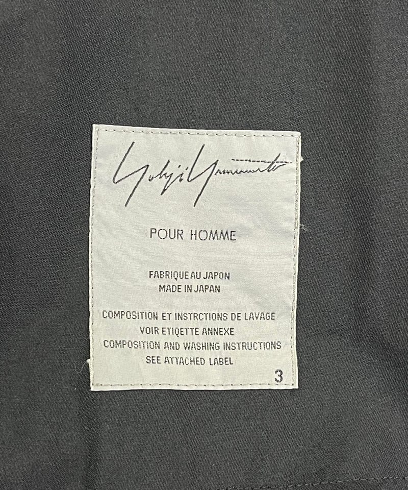 2007SS yohji yamamoto pour homme レイヤードノーカラーコート（