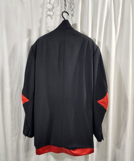 1996aw レア yohji yamamoto pour homme シルク 切替えダブルセットアップスーツ （HG-J50-805）