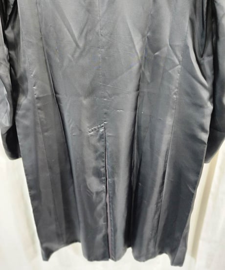2016aw yohjiyamamoto pour homme 黒 ロゴ入りスタッフコート （FR-C23-206）