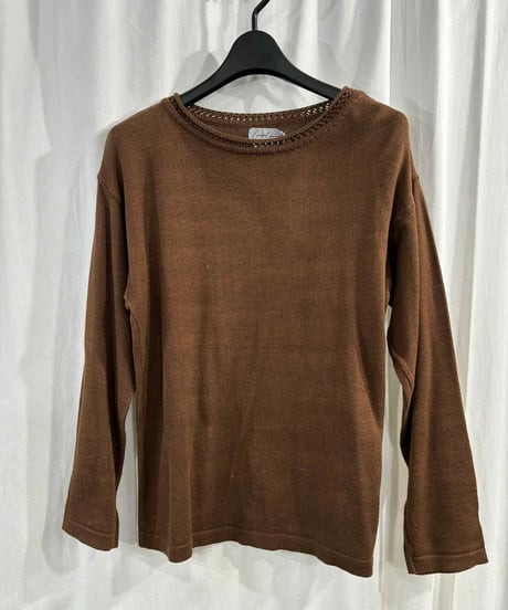 難あり 1980's yohji yamamoto femme vintage 丸文字ロゴ ニット（F-K-194xxx）