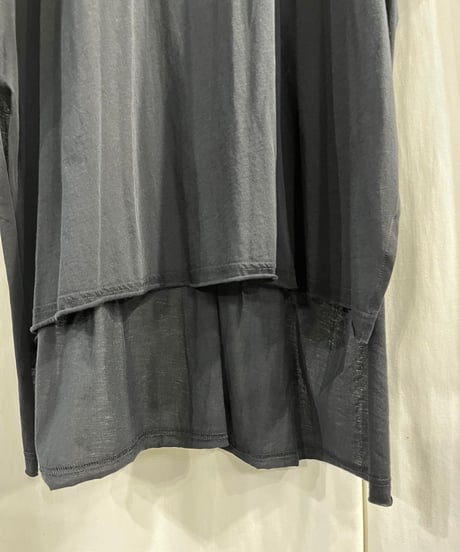 2020SS yohji yamamoto pour homme スリットロング半袖Tシャツ（HN-T66-880）