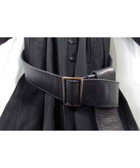 18aw yohji yamamoto pour homme ベルト付き 多釦 ドルマンスリーブデザインロングドレス（HV-D36-100）