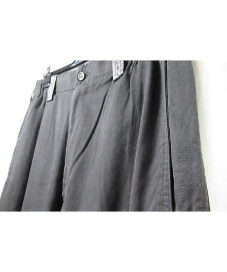 Y’s for men yohji yamamoto ウエストレザー切替え  バックポケットデザイン ストレートワイドパンツ（ML-P08-220）