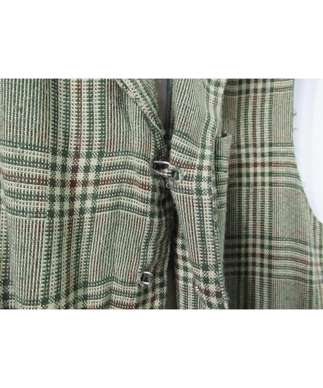激レア AD1993 COMME des GARCONS HOMME PLUS 脱色 グレンチェック ベスト付きジャケット PJ-04022M
