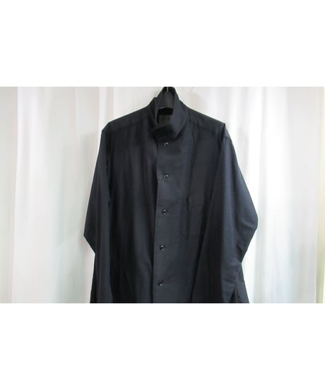 17ss yohji yamamoto pour homme スタンドカラーロングブラウス HD-B06-002