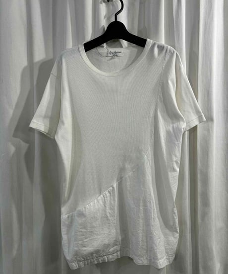 2007SS yohji yamamoto pour homme 切替半袖Tシャツ（HT-T21-844）
