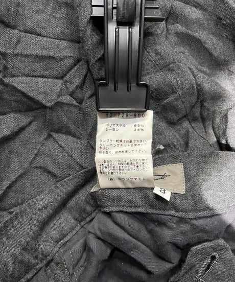 2016SS yohji yamamoto pour homme しわ加工パンツ（HO-P29-900）