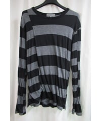 08ss yohji yamamoto pour homme ボーダー切り替えデザインカットソー HM-T35-085
