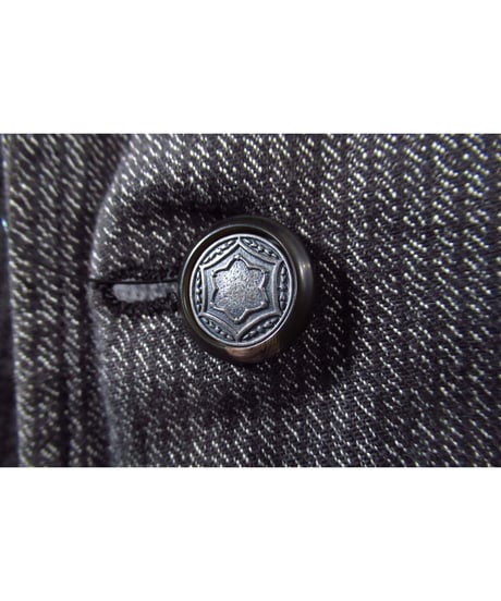 10ss yohji yamamoto pour homme グレー ストライプ ボタンデザイン コットンジャケット（HJ-J36-042）