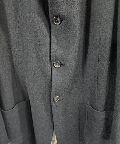 Y's for men yohji yamamoto pour homme 3釦 黒 シンプルロングジャケット （MC-J06-104)