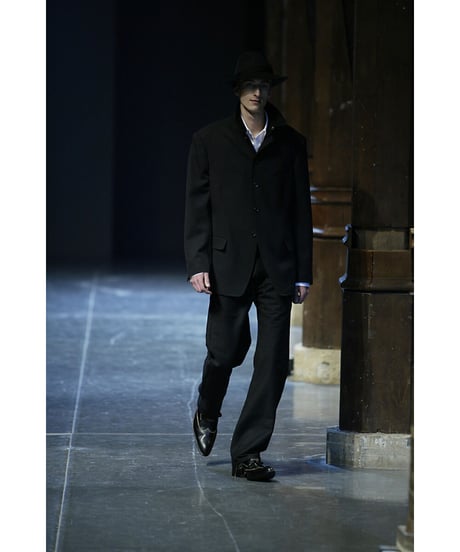 06aw yohji yamamoto pour homme HIROMU TAKAHARA 金糸ステッチデザイン レースアップシューズ（HB-E06-721）