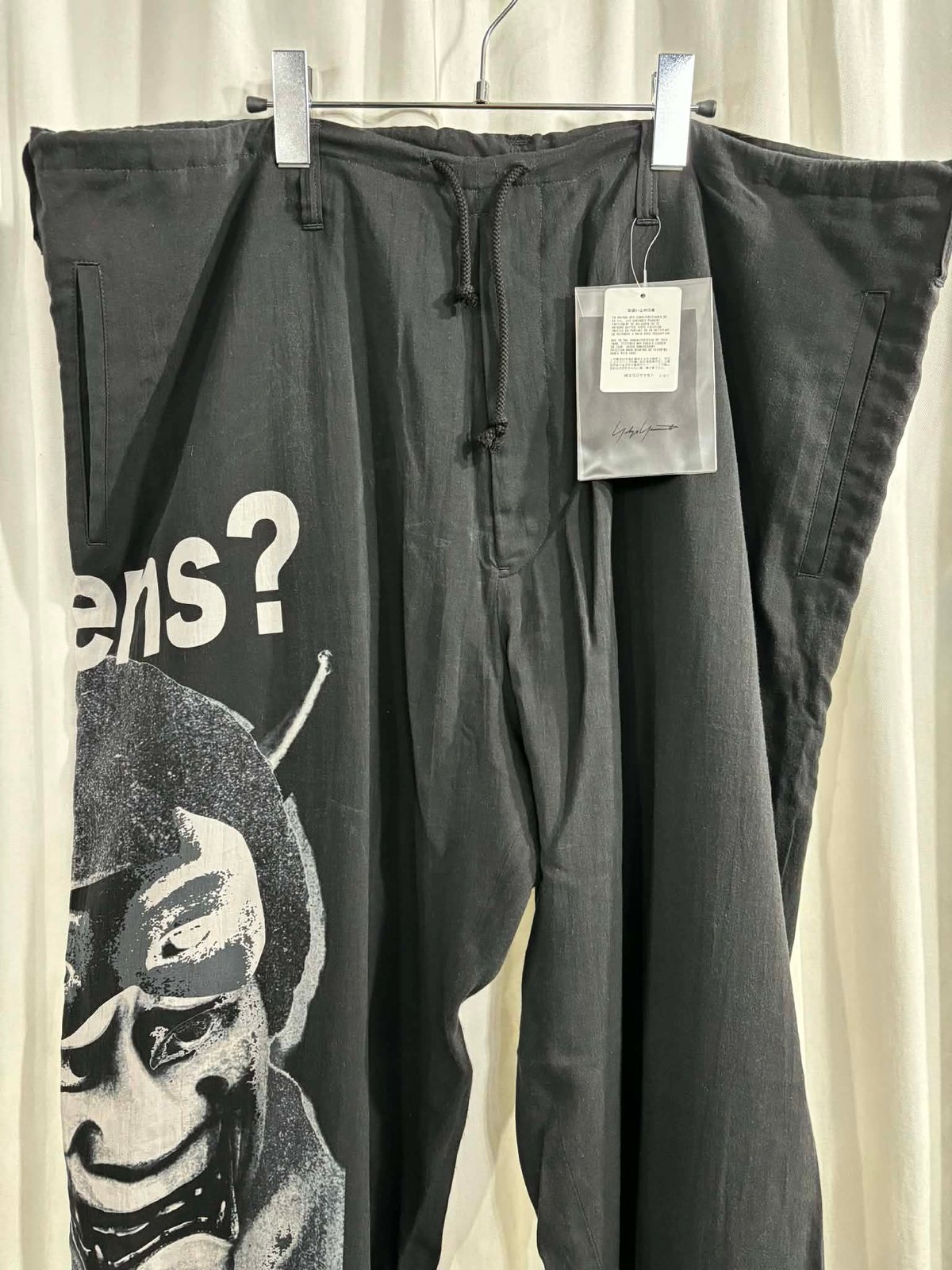 未使用 BLACK Scandal yohji yamamoto 般若プリント紐パンツ（HV-