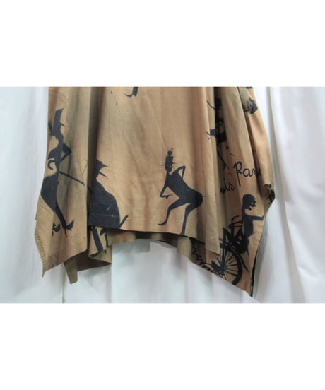 Y’s yohji yamamoto プリントデザイン アシメトリーワンピース（YT-D19-220）