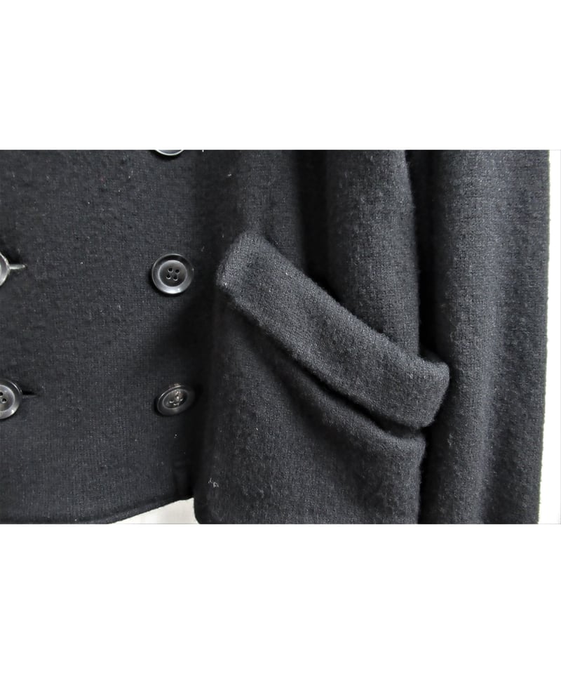 Y's yohji yamamoto 素材切り替えデザインショートPコート YP