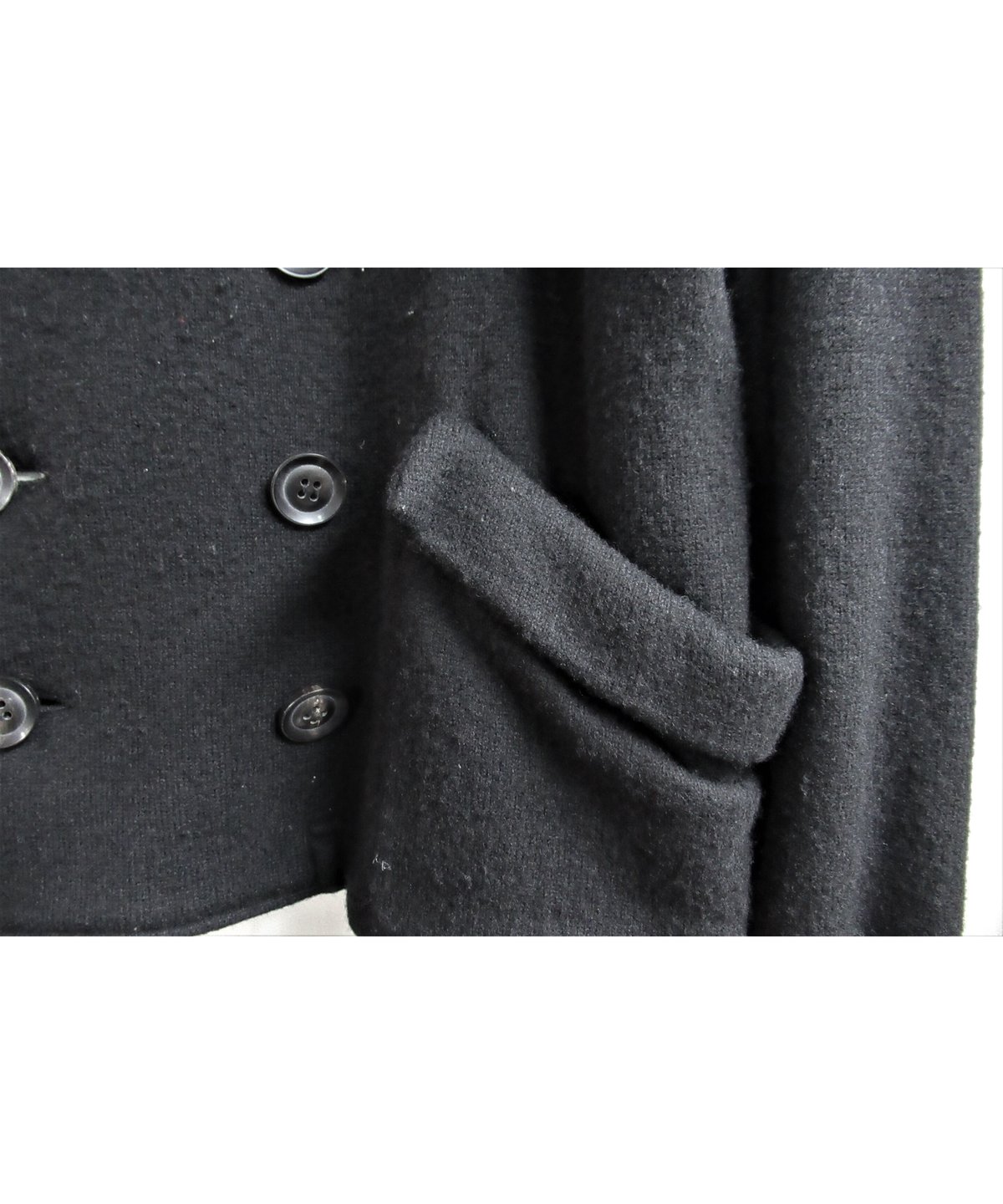 Y's yohji yamamoto 素材切り替えデザインショートPコート YP