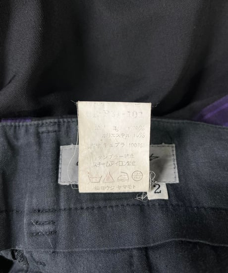 2002SS yohji yamamoto pour homme 脇テープパンツ（HE-P34-102）